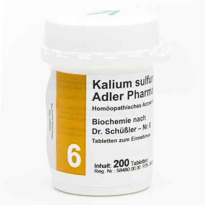 Biochemie Adler 6 Kalium sulf.D6 Adl.ph. Tabletten 200 stk von Adler Pharma Produktion und Vert PZN 00833303