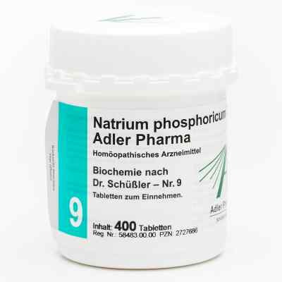Biochemie Adler 9 Natrium phosphoricum D6 Adl.ph. Tabletten 400 stk von Adler Pharma Produktion und Vert PZN 02727686