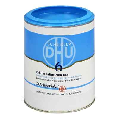 Biochemie Dhu 6 Kalium Sulfur D12 Tabletten 1000 stk von DHU-Arzneimittel GmbH & Co. KG PZN 00274312