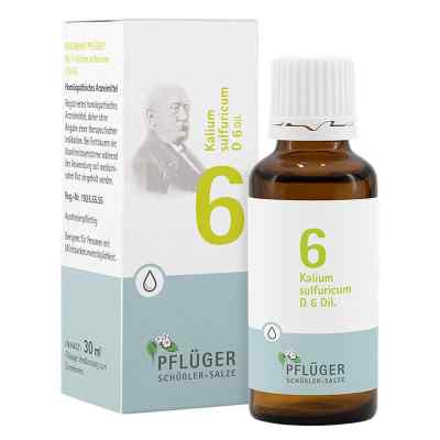 Biochemie Pflüger 6 Kalium Sulfur D6 Tropfen 30 ml von Homöopathisches Laboratorium Ale PZN 06324494