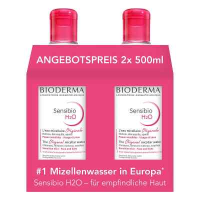 Bioderma Sensibio H2o Reinigungslösung 2X500 ml von NAOS Deutschland GmbH PZN 16820389