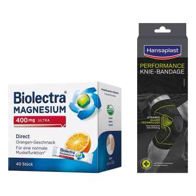 Biolectra Magnesium 400mg & Hansaplast Sport Knie-bandage S/m