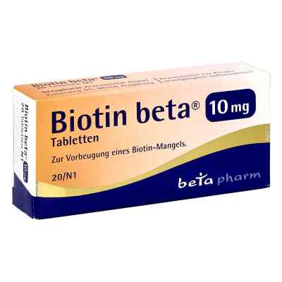 Biotin Beta 10 Mg Tabletten 20 stk von betapharm Arzneimittel GmbH PZN 17386943