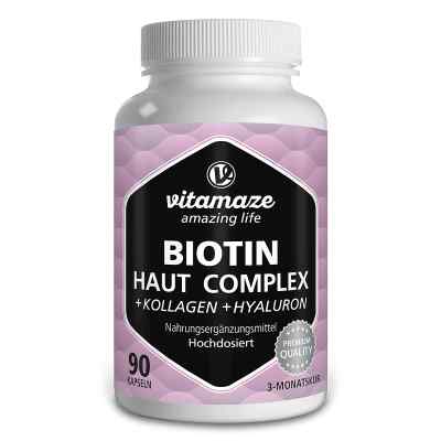 Biotin Haut Komplex Hochdosiert + kollagen Kapseln 90 stk von Vitamaze GmbH PZN 18662463