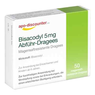 Bisacodyl 5mg Dragees von apo-discounter - bei Verstopfung 50 stk von Apotheke im Paunsdorf Center PZN 16124106