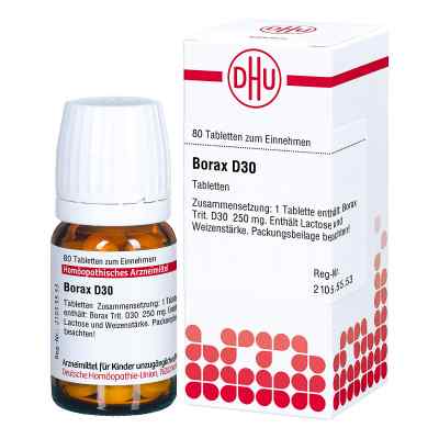 Borax D30 Tabletten 80 stk von DHU-Arzneimittel GmbH & Co. KG PZN 07161746