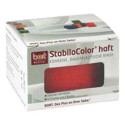 Bort Stabilocolor haft Binde 4cm rot 1 stk von Bort GmbH PZN 08829399