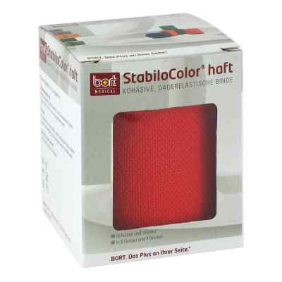 Bort Stabilocolor haft Binde 8cm rot 1 stk von Bort GmbH PZN 08829413