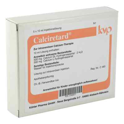 Calciretard Ampullen 5X10 ml von Köhler Pharma GmbH PZN 00165617