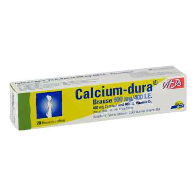 Calcium-dura Vit D3 Brause 600mg/400 internationale Einheiten 20 stk von Viatris Healthcare GmbH PZN 01397436