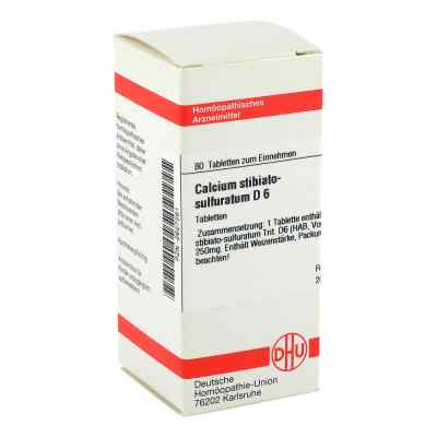 Calcium Stibiato Sulfuratum D6 Tabletten 80 stk von DHU-Arzneimittel GmbH & Co. KG PZN 02627281