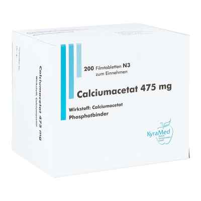 Calciumacetat 475 mg Filmtabletten 200 stk von KyraMed Biomol Naturprodukte Gmb PZN 04103263