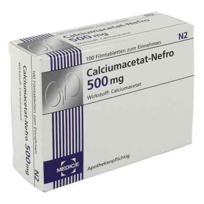 Calciumacetat Nefro 500 mg Filmtabletten 100 stk von MEDICE Arzneimittel Pütter GmbH& PZN 00434023