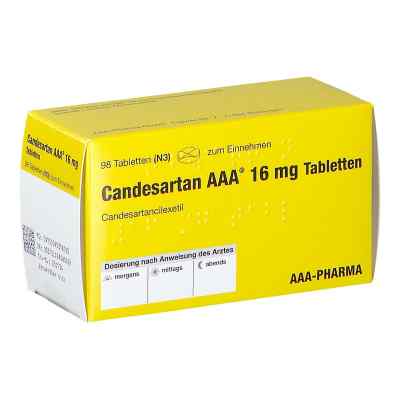 Candesartan AAA 16mg 98 stk von AAA - Pharma GmbH PZN 09531816