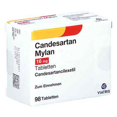 Candesartan Mylan 16 Mg Tabletten 98 stk von Viatris Healthcare GmbH PZN 17629305
