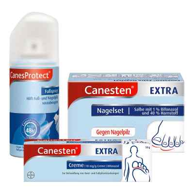 Canesten Extra 2-Phasen Kurztherapie bei Nagelpilz mit Fußspray