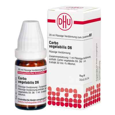 Carbo Vegetabilis D6 Dilution 20 ml von DHU-Arzneimittel GmbH & Co. KG PZN 02889130