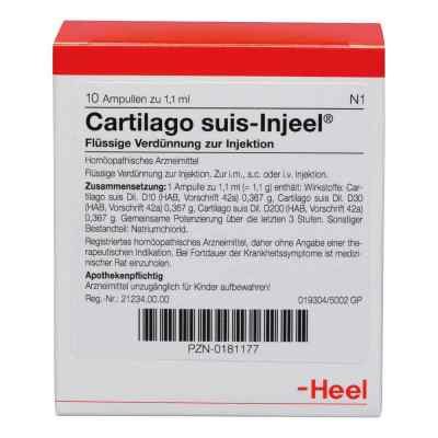 Cartilago suis Injeel Ampullen 10 stk von Biologische Heilmittel Heel GmbH PZN 00181177