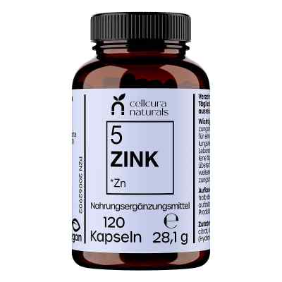 Cellcura Naturals Zink 25 mg hochdosiert vegan Kapseln
