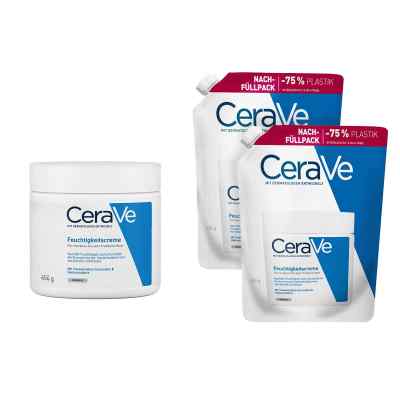 Cerave Feuchtigkeitscreme + 2x Nachfüllpack  454+454+45 g von  PZN 08105768