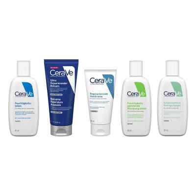 CeraVe Reiseset: Lotion, Balsam, Handcreme, Rein.lotion & -gel 1 Pck von L'Oreal Deutschland GmbH PZN 08102870