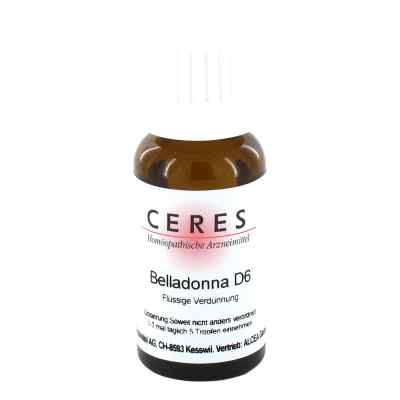 Ceres Belladonna D6 Dilution 20 ml von CERES Heilmittel GmbH PZN 00838016