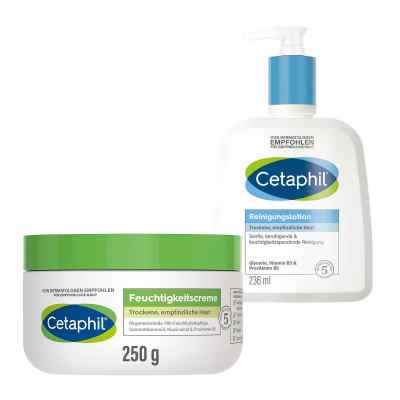 Cetaphil Feuchtigkeitscreme + Reinigungslotion 1 Set von Galderma Laboratorium GmbH PZN 08105017