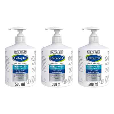 Cetaphil PRO ItchControl Clean Extra Milde Handreinigung 3x500 ml von Galderma Laboratorium GmbH PZN 08105006