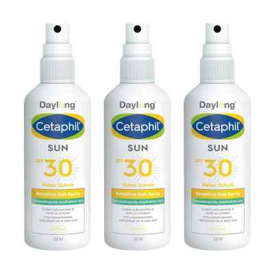Cetaphil Sun Daylong SPF 30 Sensitive Gel-Spray 3x150 ml von Galderma Laboratorium GmbH PZN 08104998