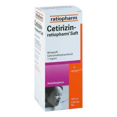 Cetirizin ratiopharm Saft 150 ml von ratiopharm GmbH PZN 02191091
