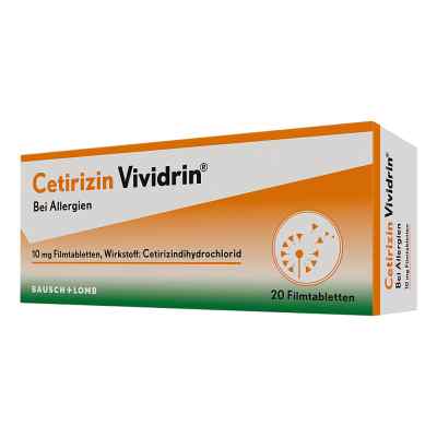 Cetirizin Vividrin - Schnell wirksame Allergietabletten 20 stk von Dr. Gerhard Mann Chem.-pharm.Fab PZN 12364291