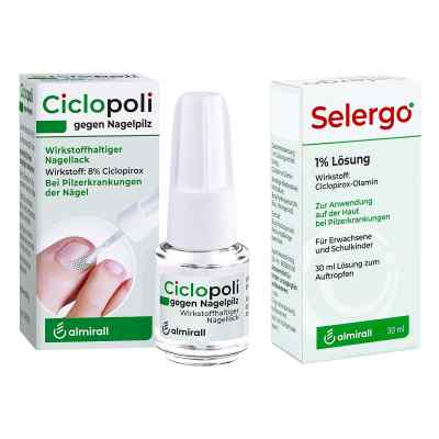Ciclopoli gegen Nagelpilz (6.6 ml) + Selergo 1% Lösung (30 ml) 1 Pck von ALMIRALL HERMAL GmbH PZN 08102553