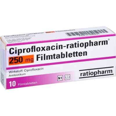 Ciprofloxacin-ratiopharm 250mg 10 stk von ratiopharm GmbH PZN 01690231