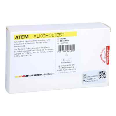 Cleartest Atem-alkoholtest 5 stk von Diaprax GmbH PZN 16487168