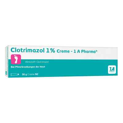 Clotrimazol 1% Creme bei Pinzerkrankungen 50 g von 1 A Pharma GmbH PZN 02409006