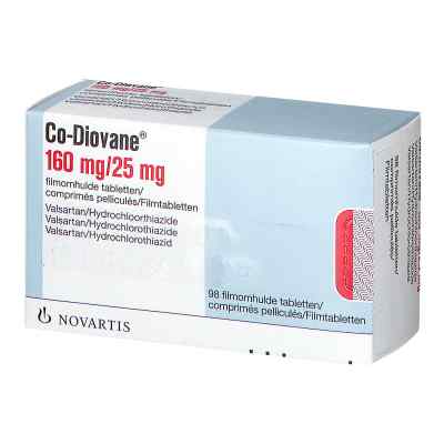 Codiovan forte 160 mg/25 mg Filmtabletten 98 stk von ACA Müller/ADAG Pharma AG PZN 10525985