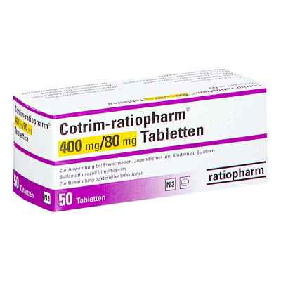 Cotrim-ratiopharm 400 Mg/80 Mg Tabletten 50 stk von ratiopharm GmbH PZN 17550667