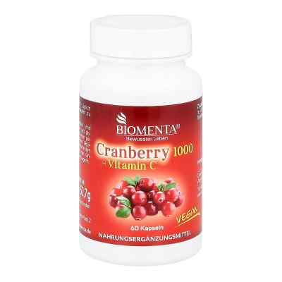 Cranberry 1000+vitamin C vegan Kapseln 60 stk von Biomenta GmbH PZN 13887654