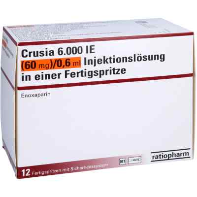 Crusia 6.000 I.e. 60 mg/0,6 ml Ilo F.sp.+sich-sys. 12 stk von ratiopharm GmbH PZN 15861802