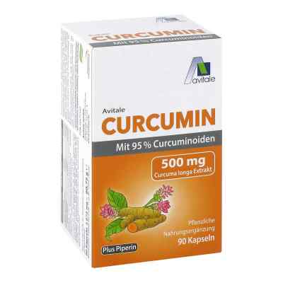 Curcumin 500 mg 95% Curcuminoide+piperin Kapseln 90 stk von Avitale GmbH PZN 16677147
