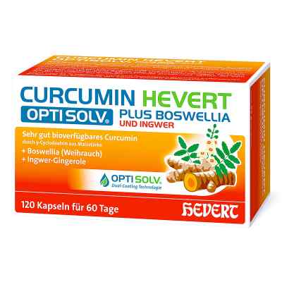 Curcumin Hevert Optisolv Plus Boswellia+Ingwer Kapseln