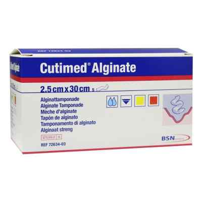 Cutimed Alginate Alginattamponade 2,5x30cm 5 stk von BSN medical GmbH PZN 01179107