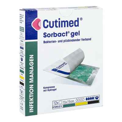 Cutimed Sorbact Gel Kompressen 7,5x7,5 cm