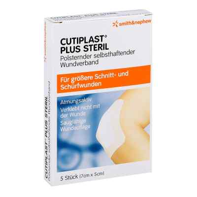 Cutiplast Plus steril 5x7 cm Verband 5 stk von Smith & Nephew GmbH PZN 09732638