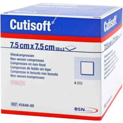 Cutisoft Vlieskompressen 7,5x7,5 cm steril 50X2 stk von BSN medical GmbH PZN 04894885