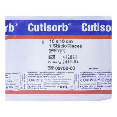 Cutisorb Saugkompressen 10x10 cm steril 1 stk von BSN medical GmbH PZN 02536851