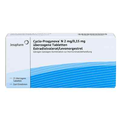 Cyclo Progynova N 2 mg/0,15 mg überzogene Tab. 21 stk von Jenapharm GmbH & Co.KG PZN 04868296