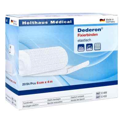 Dederon Fixierbinden 4 m x 6 cm 20 stk von Holthaus Medical GmbH & Co. KG PZN 04094908