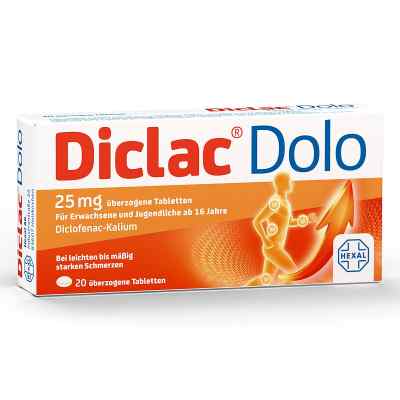 Diclac® Dolo 25 mg überzogene Tabletten 20 stk von Hexal AG PZN 01235521