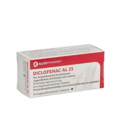 Diclofenac Al 25 magensaftresistente Tabletten 50 stk von ALIUD Pharma GmbH PZN 03525370